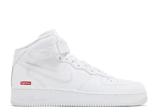 Supreme x Air Force 1 Mid 'Box Logo - Triple White'