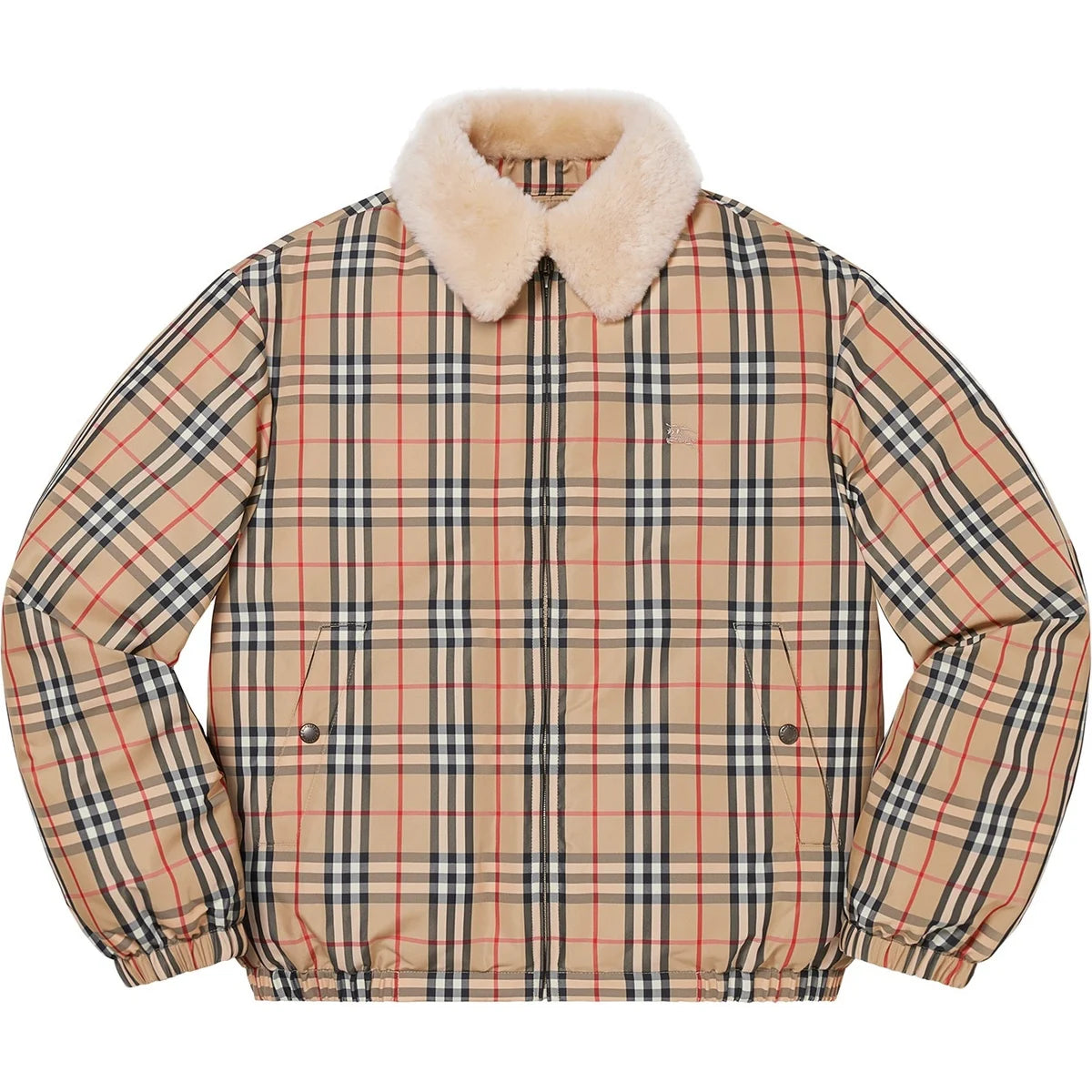 Chaqueta de Plumón con Cuello de Piel de Oveja Supreme®/Burberry®