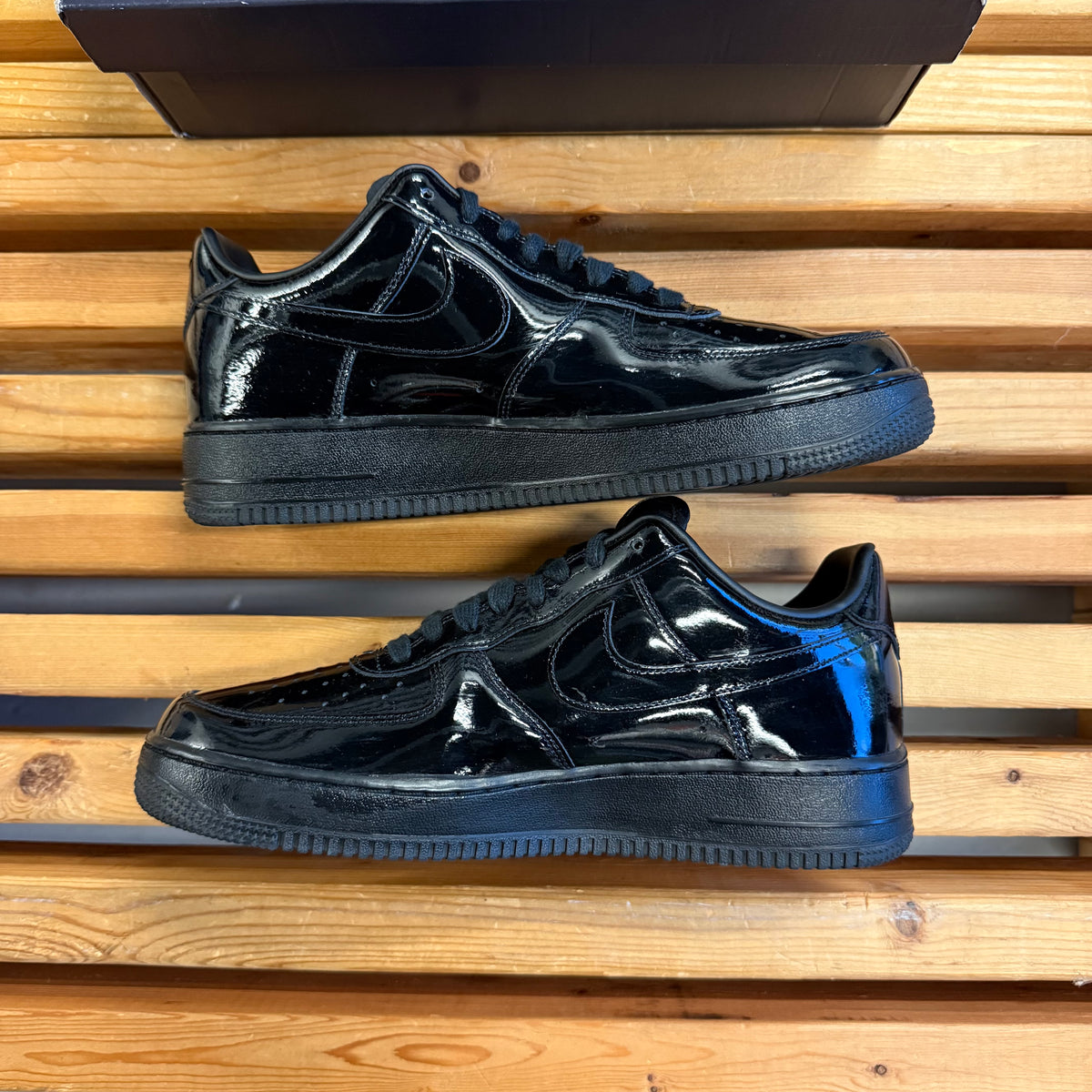 Nike Air Force 1 Low Patent Leather Premium 'Black' (Used) - Size 10.5