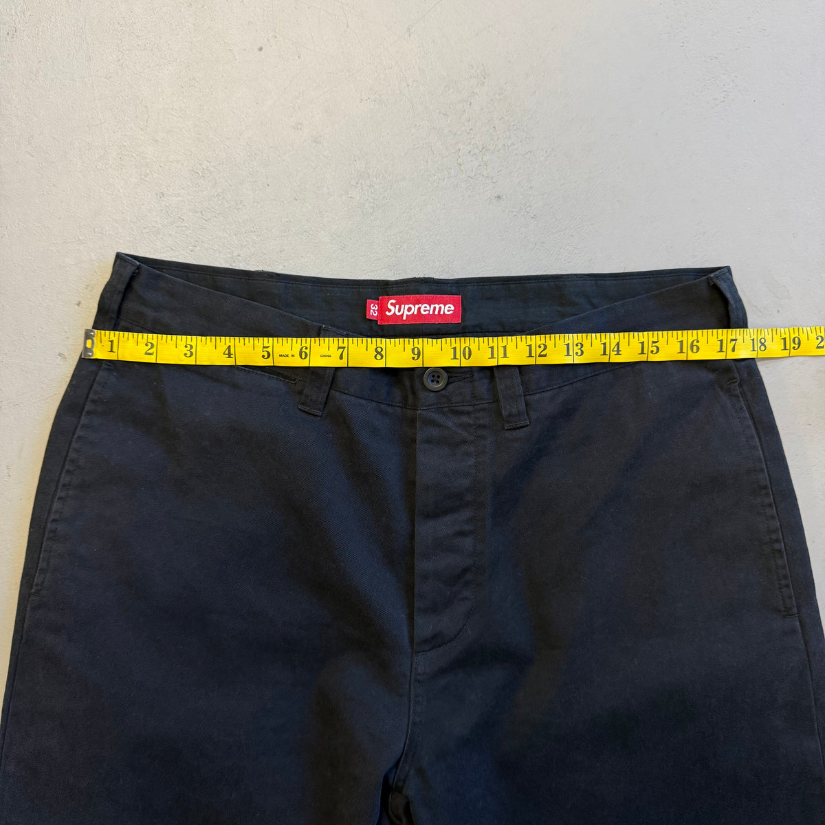 Supreme Chino Pin Up Pant 'Black' (Pre-Owned) - Size 32