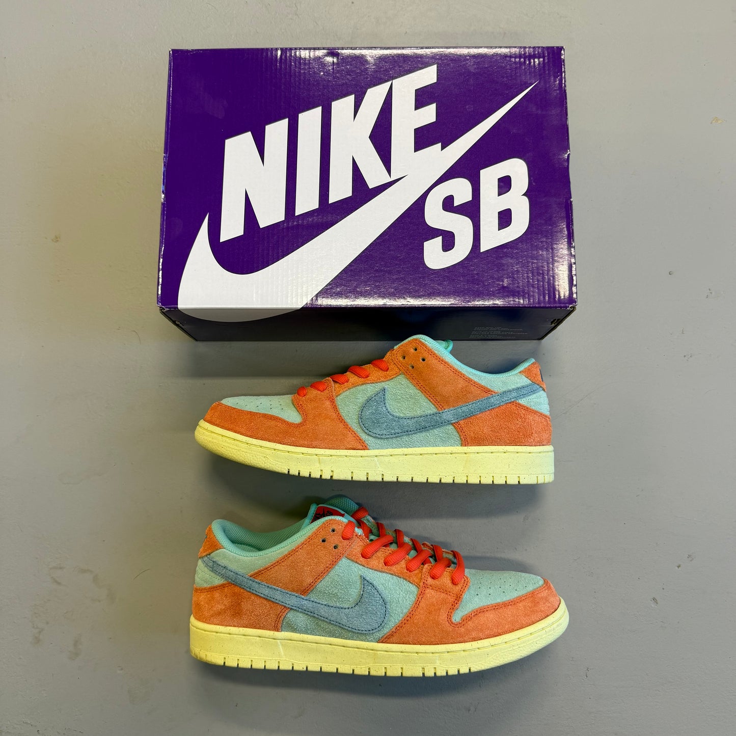 Size 12 - Dunk Low SB 'Orange Emerald Rise' (Used)