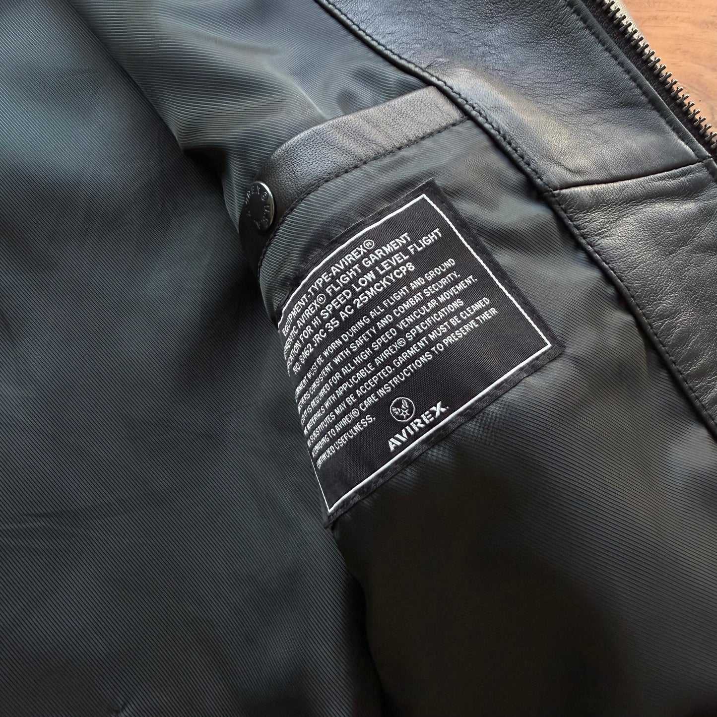 Mediana - Chaqueta de piel Avirex Icon Logo