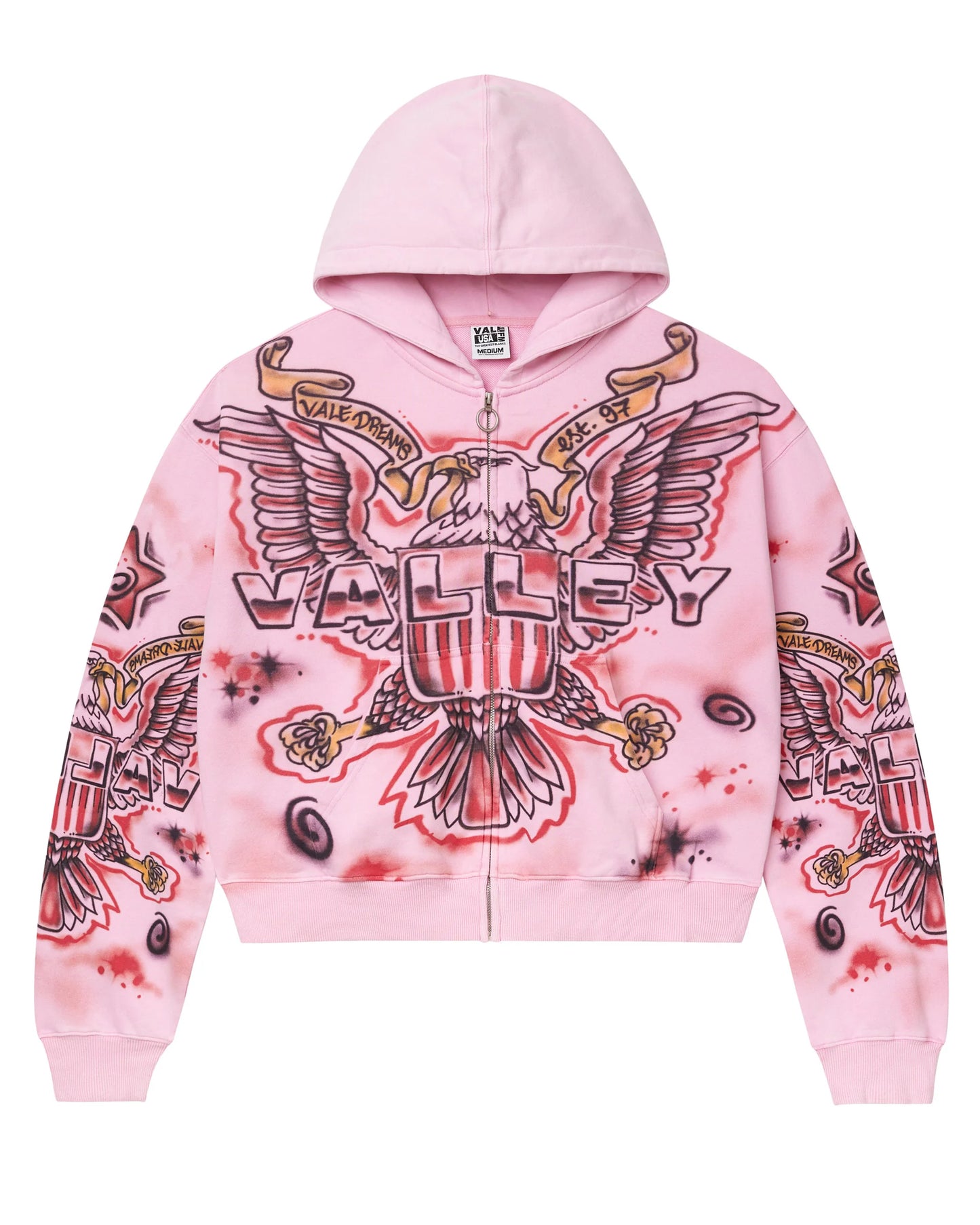 Vale Pink Flag Zip Up
