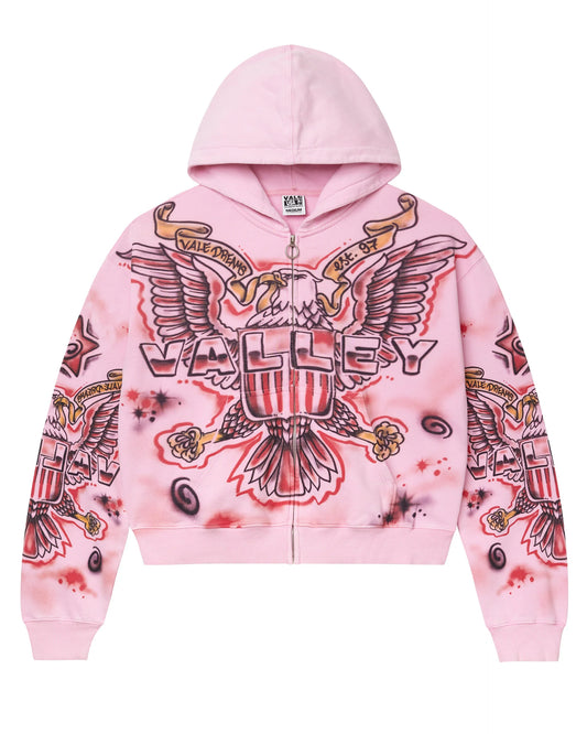 Vale Pink Flag Zip Up
