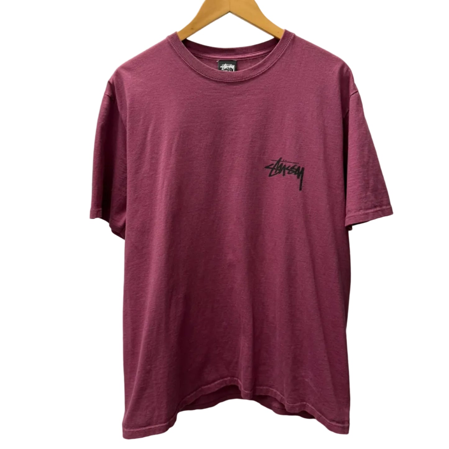 Large - Stussy Chain Link T-Shirt 'Berry' (Pre-Owned)