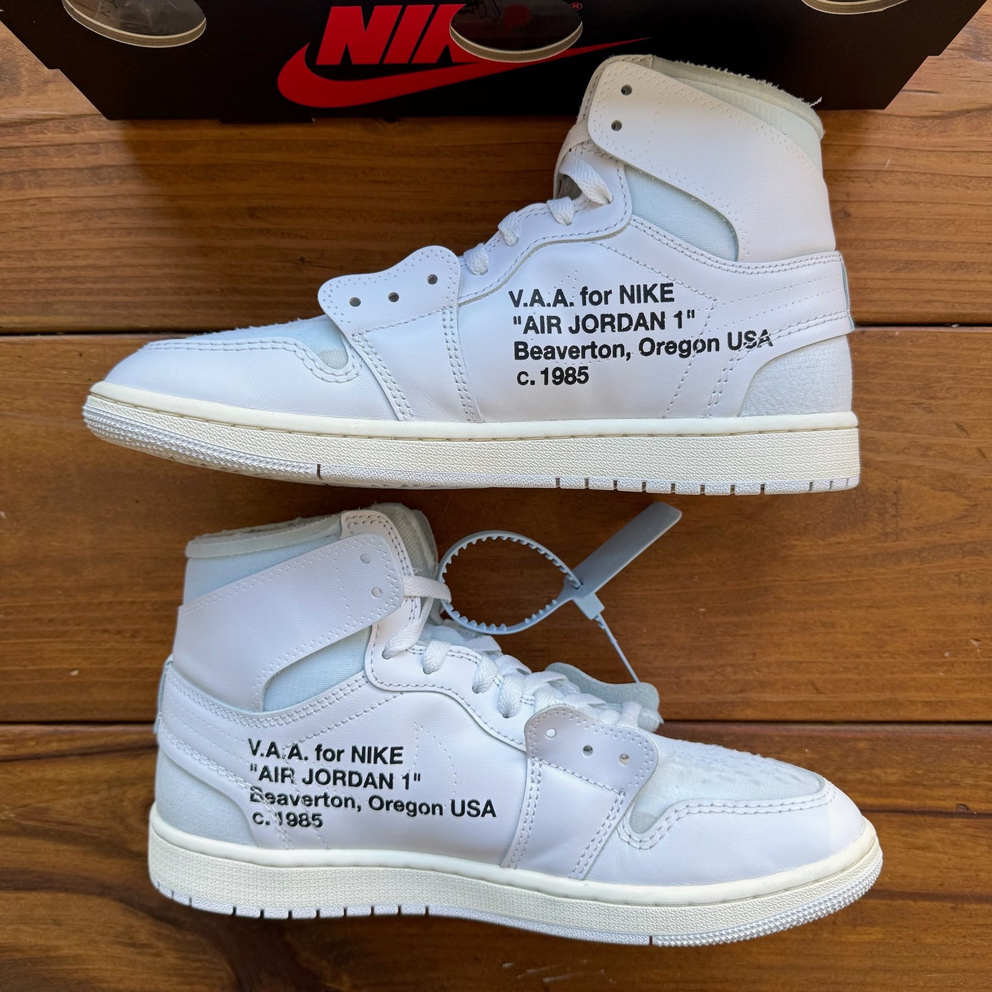 Größe 43 - Virgil Abloh Archive x Jordan 1 Retro High OG 'Alaska' (Gebraucht)