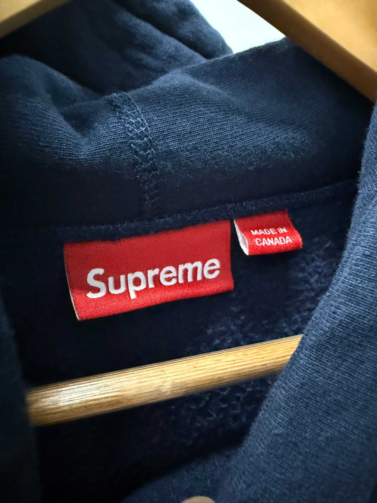 Large - Supreme Box Logo Hooded Sweatshirt - FW24 'Navy' (Pre-Owned)