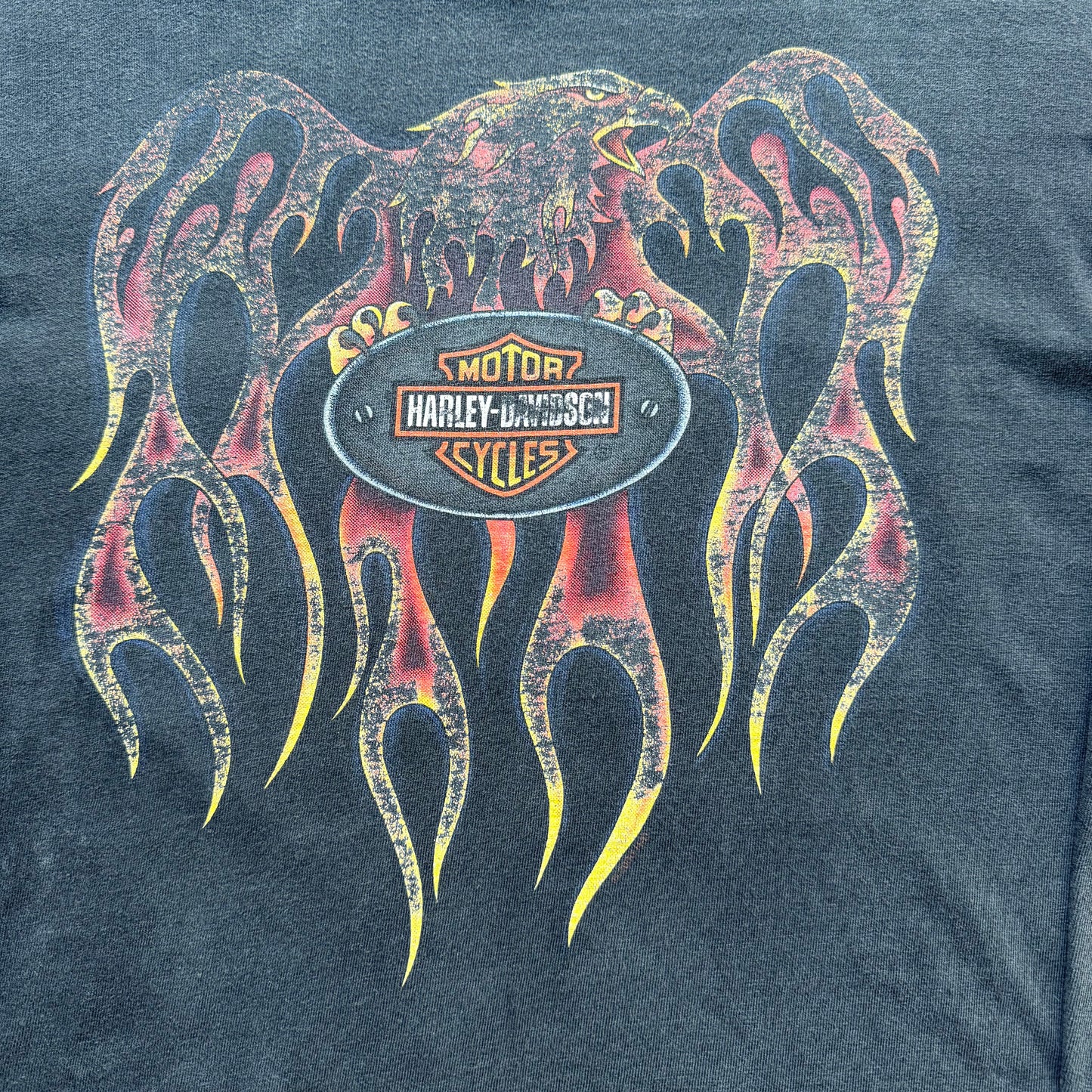 Groß - Vintage Harley Flame Langarmshirt