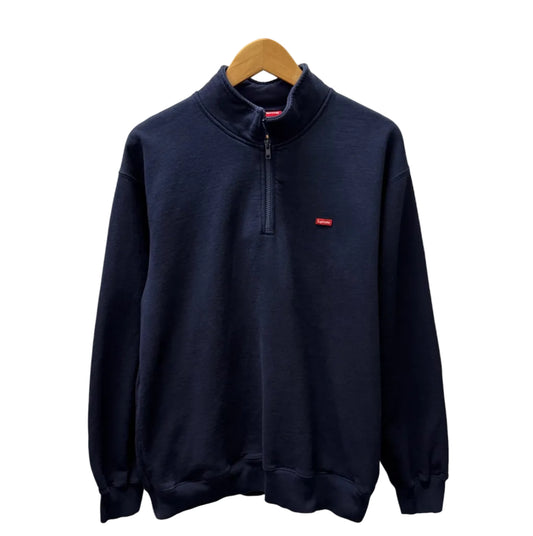 Large - Supreme Small Box Logo Half Zip Pullover 'Navy' (Pre-Owned)