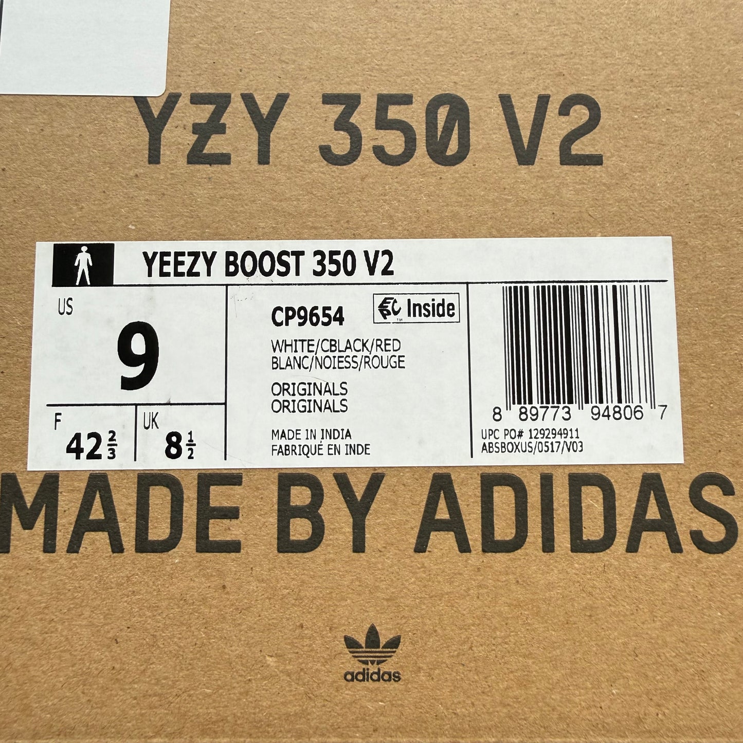 Talla 9 - Yeezy Boost 350 V2 'Zebra' 2017 (Usado)