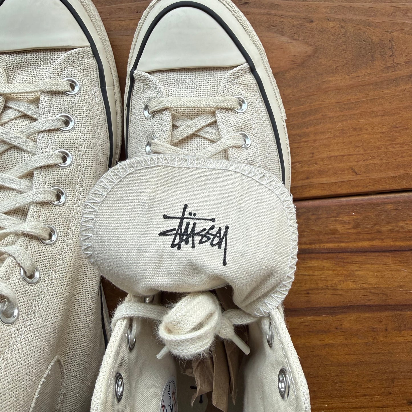 Size 9 - Stussy x Chuck 70 High 'Fossil' (Used)
