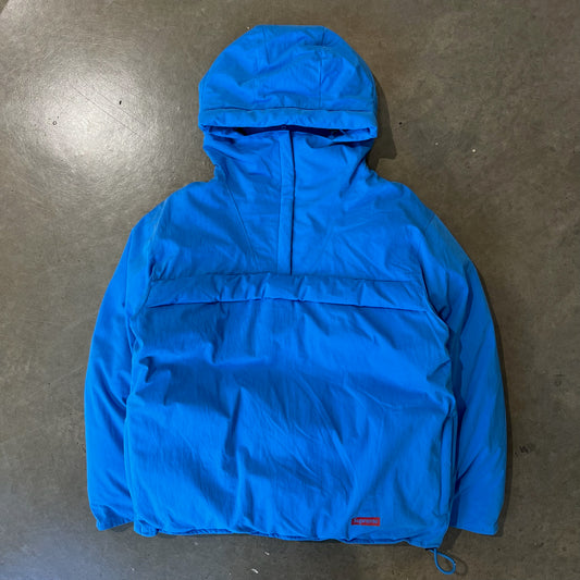 MEDIUM - Supreme Hooded Down Pullover 'Bright Blue' (Used)