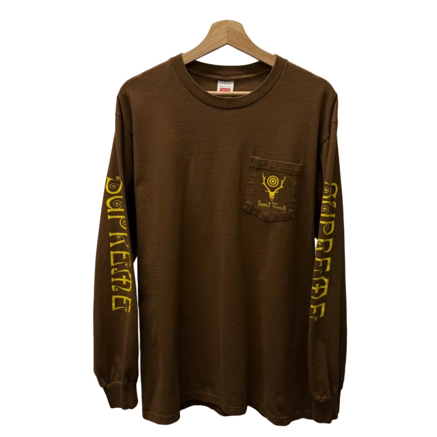 Large - Supreme SOUTH2 WEST8 L/S Pocket Tee 'Brown' (Pre-Owned)