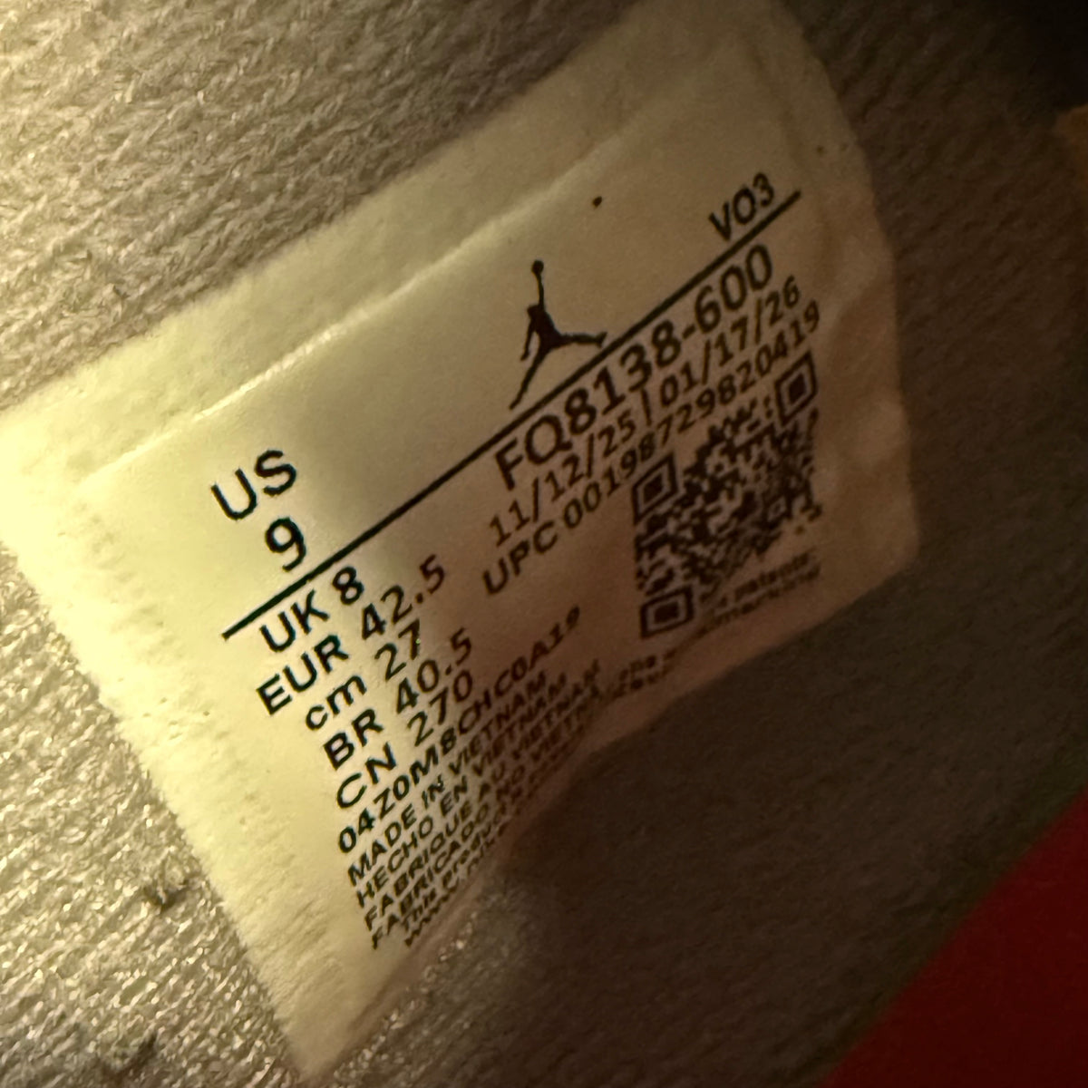 Size 9 - Jordan 4 Retro 'Toro Bravo' 2026 (Used)