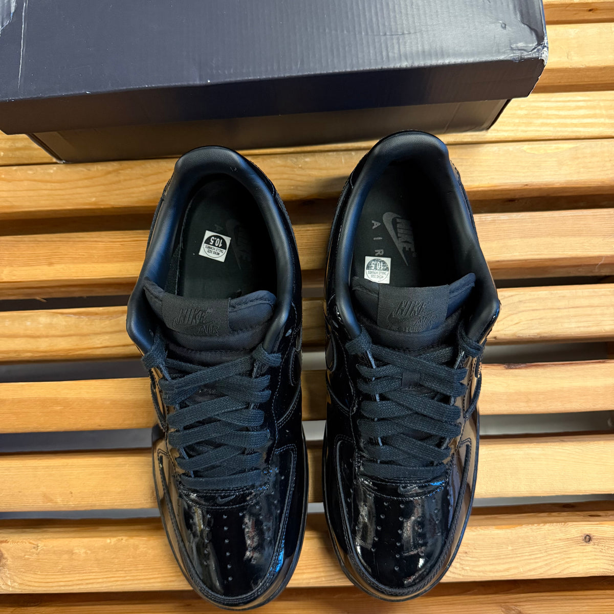Nike Air Force 1 Low Patent Leather Premium 'Black' (Used) - Size 10.5