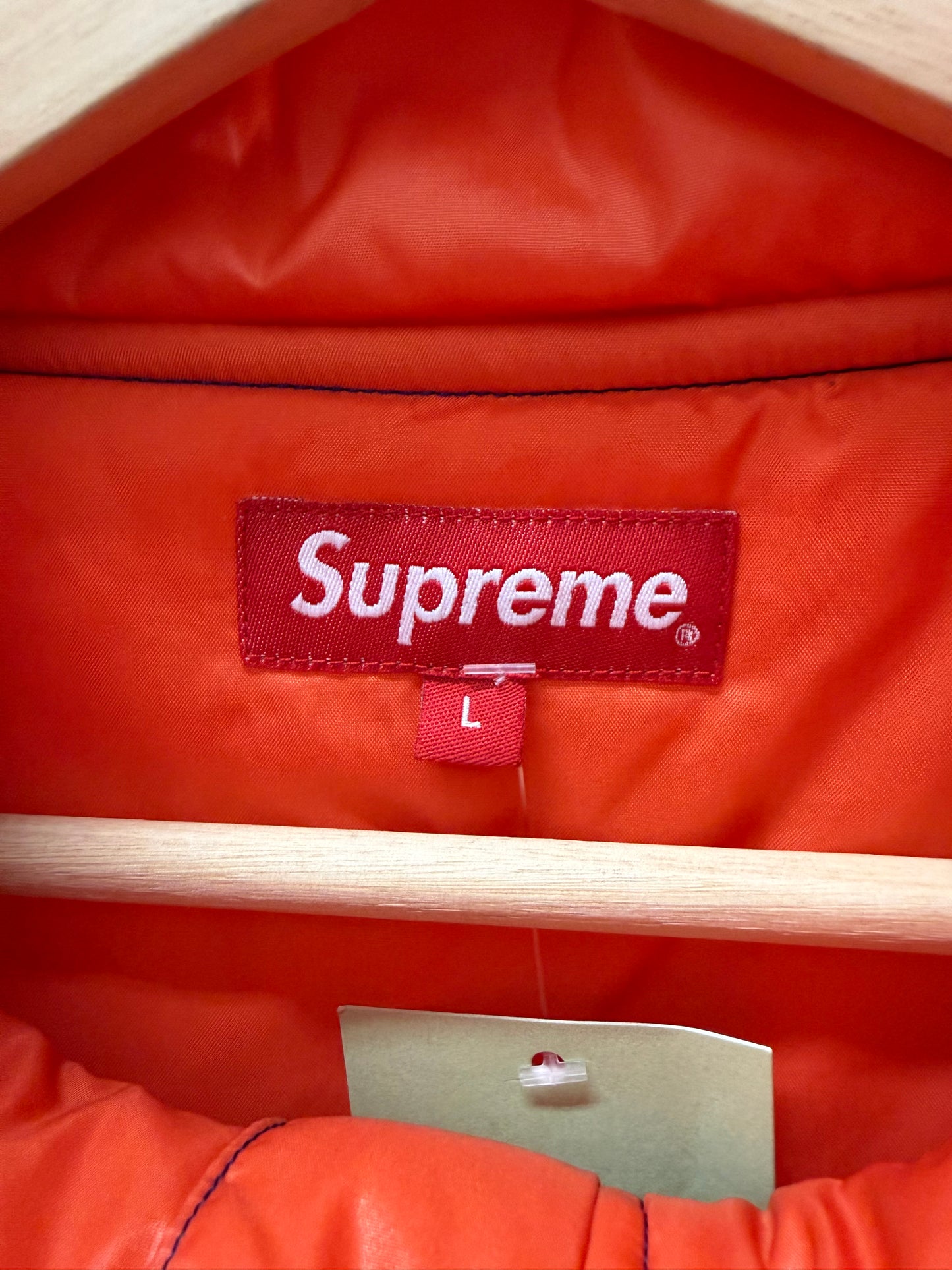 Large - Supreme Contrast Stitch Pullover 'Orange' (Pre-Owned)