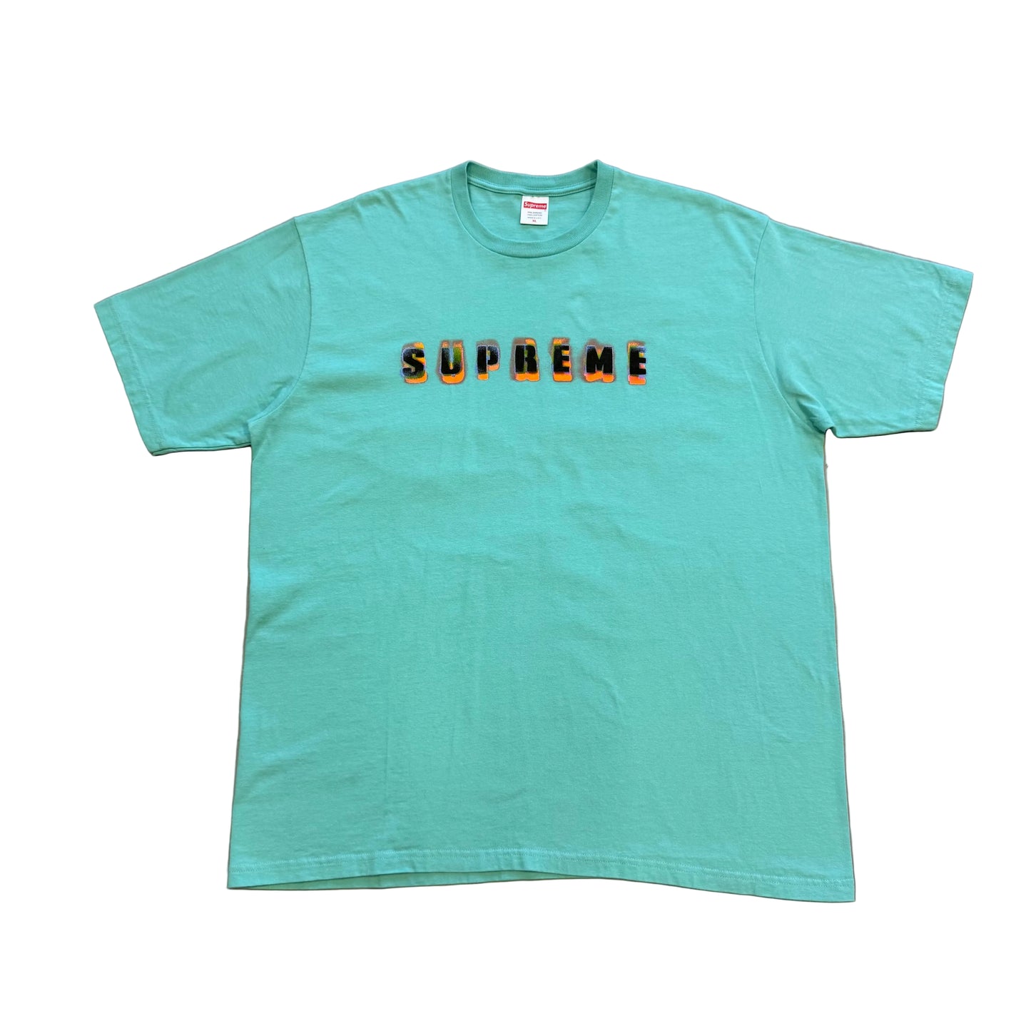XL - Supreme Stencil Tee 'Teal' (Pre-Owned)