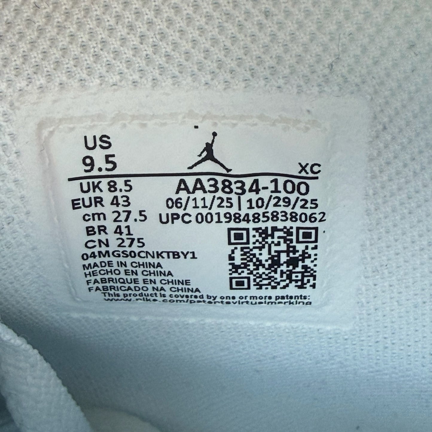 Größe 43 - Virgil Abloh Archive x Jordan 1 Retro High OG 'Alaska' (Gebraucht)