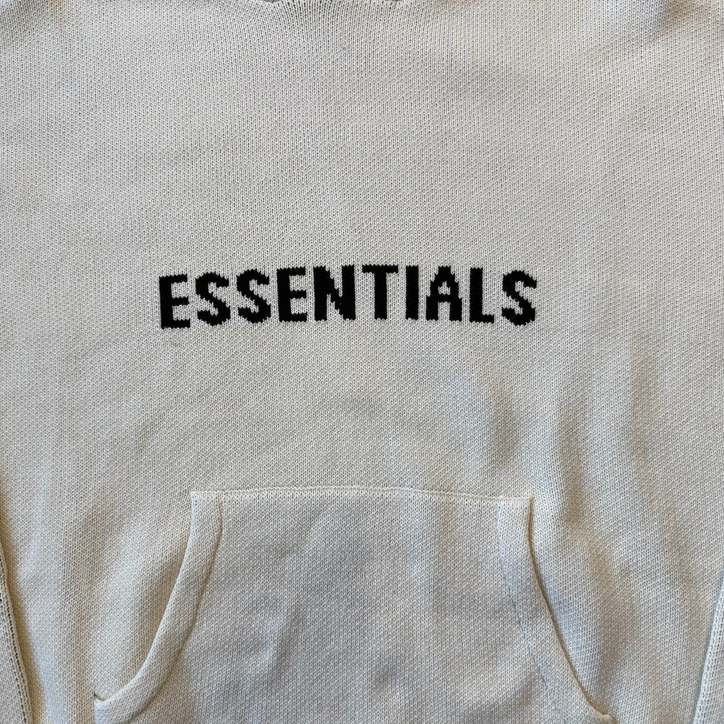 Fear of God ESSENTIALS Knit Hoodie 'Cream'