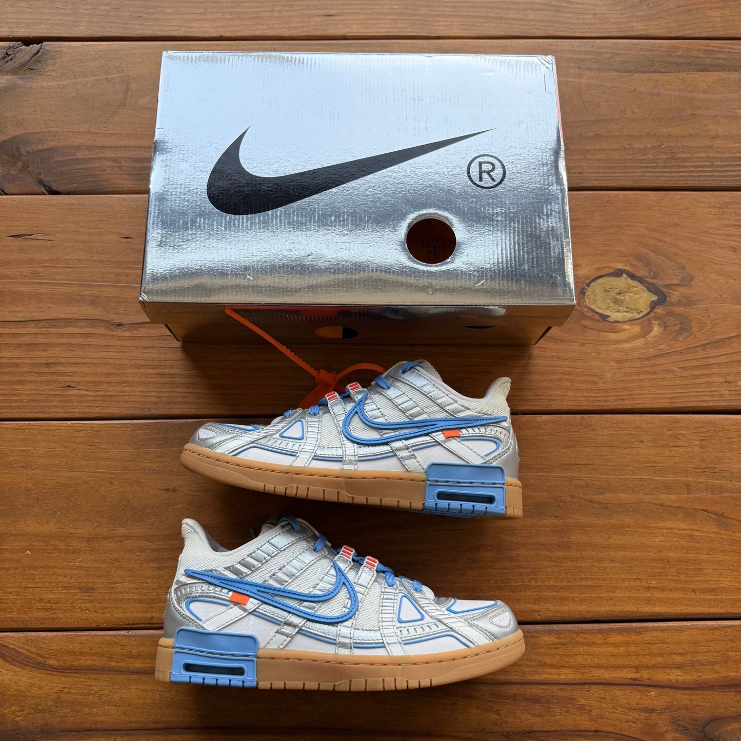 Talla 8.5 - Off-White x Air Rubber Dunk 'University Blue' (Usado)