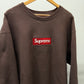 XL - Supreme Box Logo Crewneck (FW22) 'Brown' (Pre-Owned)