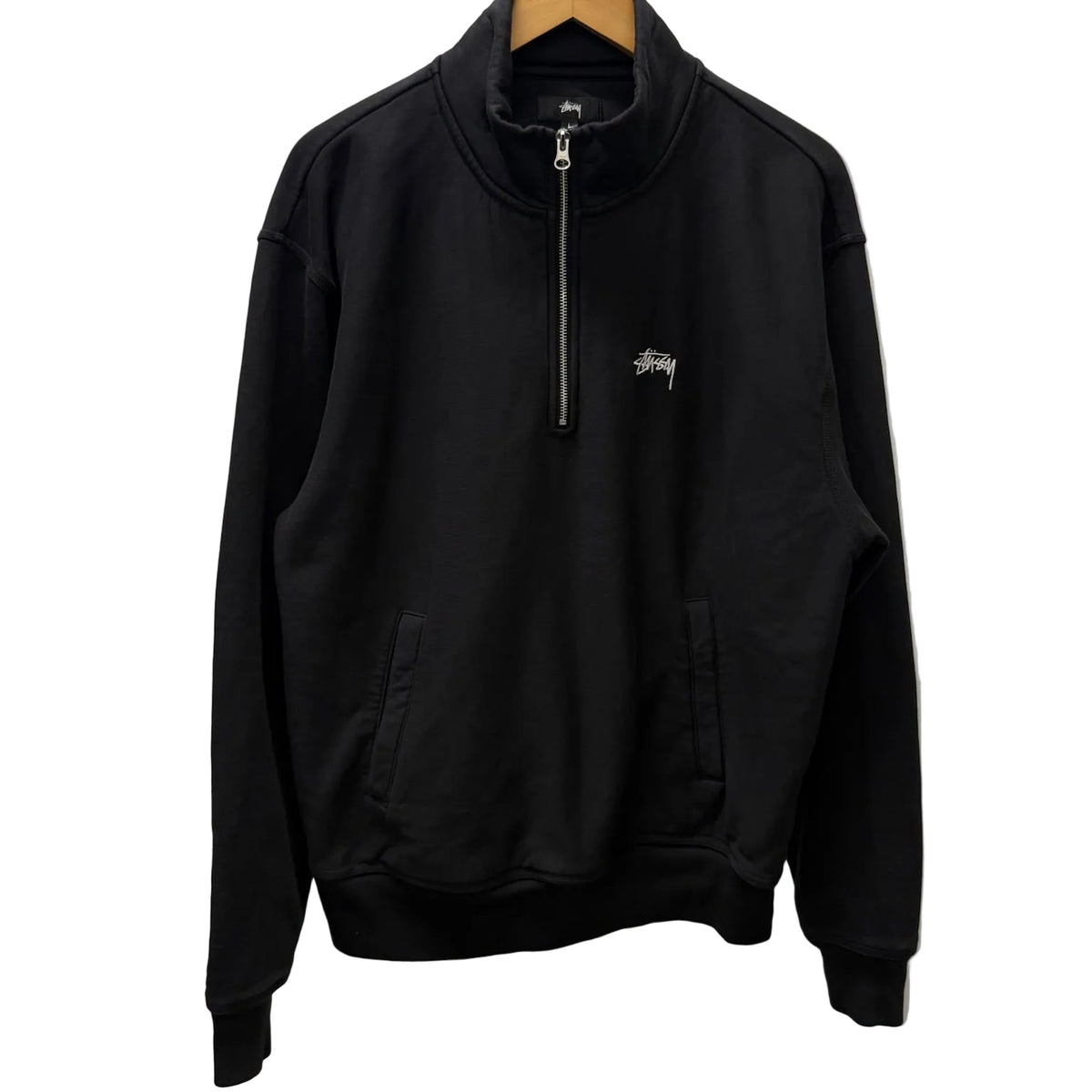 Large - Stussy Half Zip Pullover (Pre-Owned)