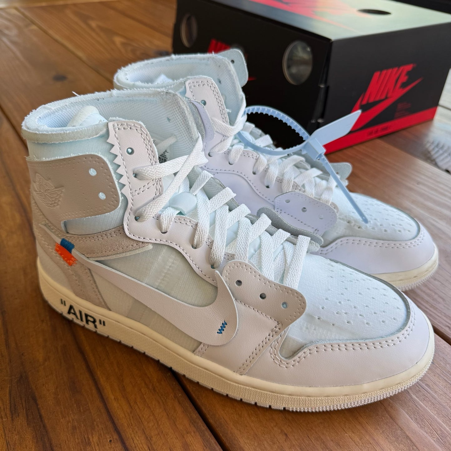 Größe 43 - Virgil Abloh Archive x Jordan 1 Retro High OG 'Alaska' (Gebraucht)