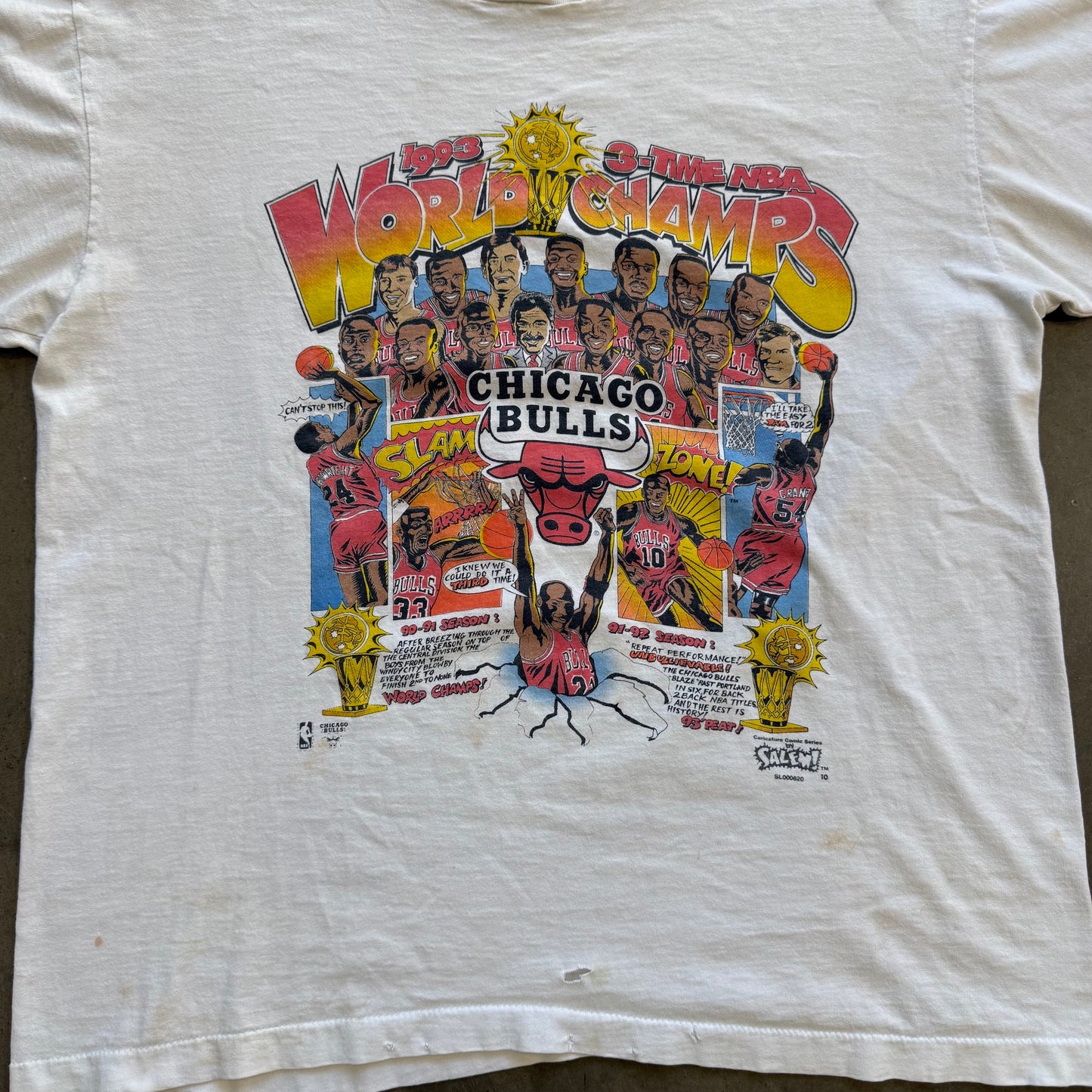 XL - Vintage 1993 Bulls World Champs Tee