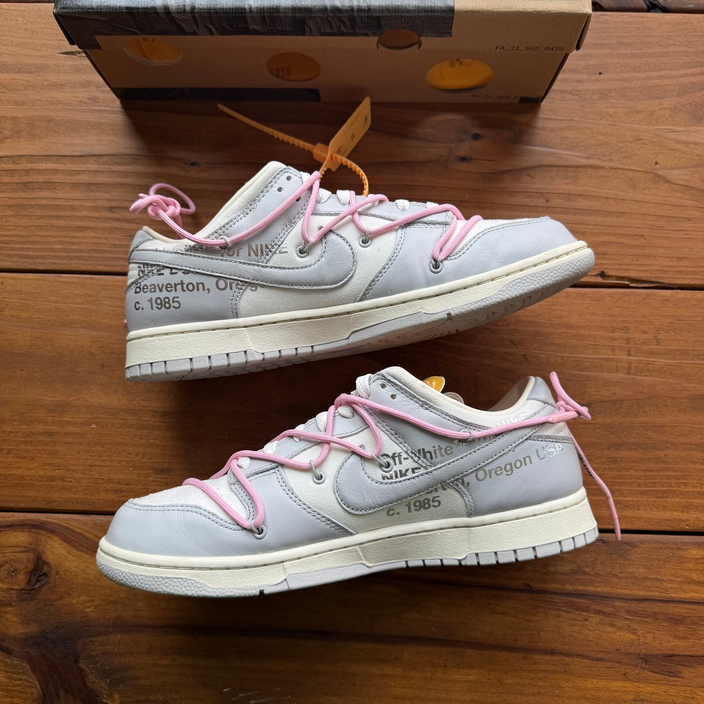 Größe 46 – Off-White x Dunk Low 'Lot 09 of 50' (Gebraucht)