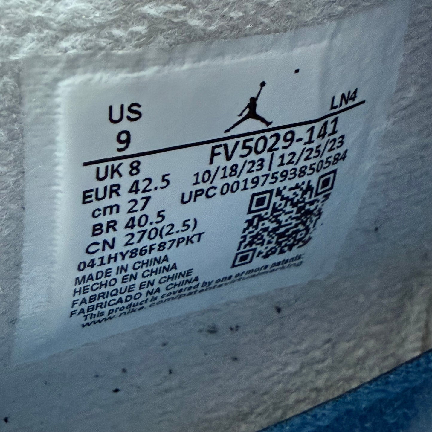 Size 9 - Jordan 4 Retro 'Military Blue' 2024 (Used)