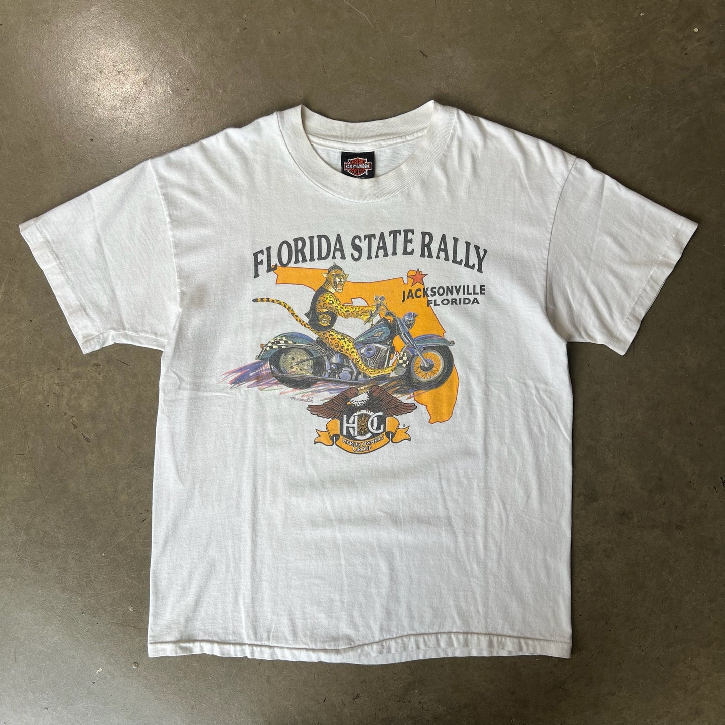 LARGE - Vintage Florida Jaguar Harley Tee