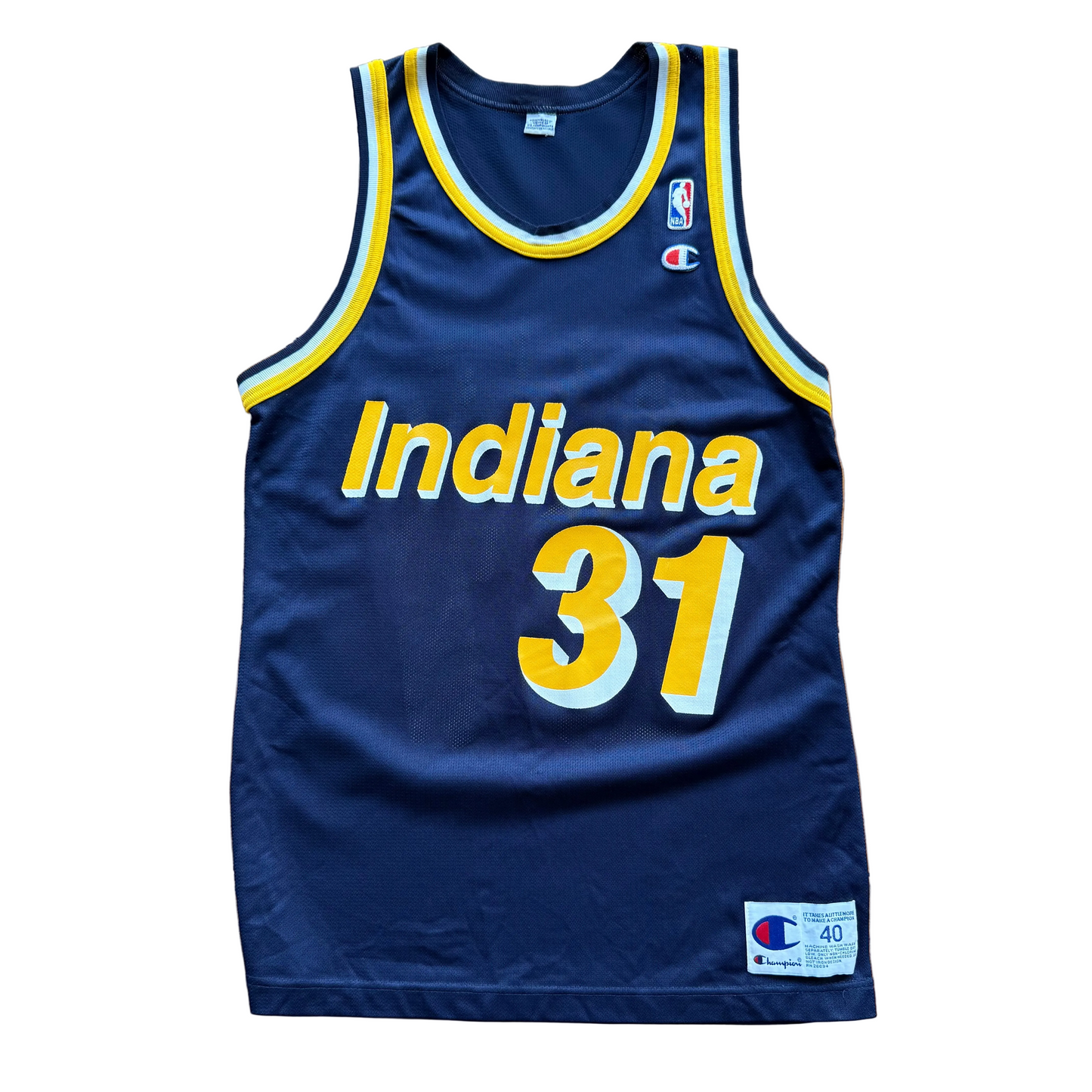 Medium – Vintage Champion Reggie Miller Pacers Trikot