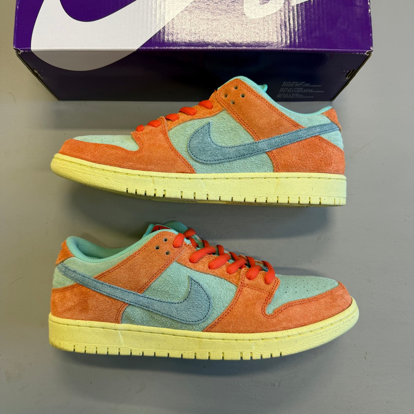 Size 12 - Dunk Low SB 'Orange Emerald Rise' (Used)