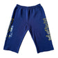 Mediano - Pantalones cortos de sudadera azul marino vintage 3/4