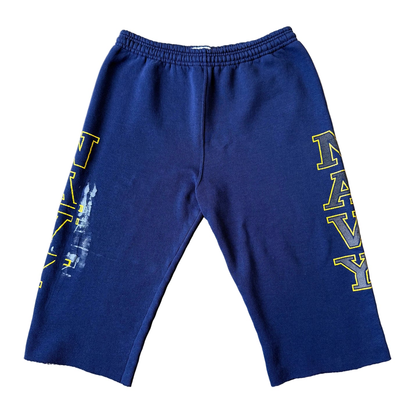 Mediano - Pantalones cortos de sudadera azul marino vintage 3/4