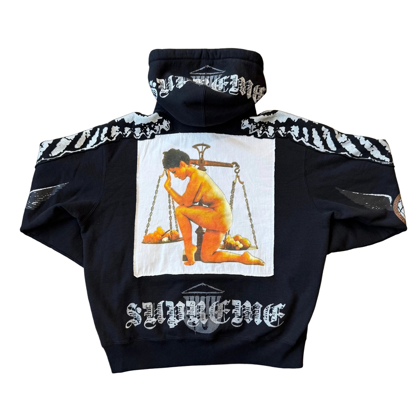 Small - Sudadera con capucha con cremallera Supreme Wings