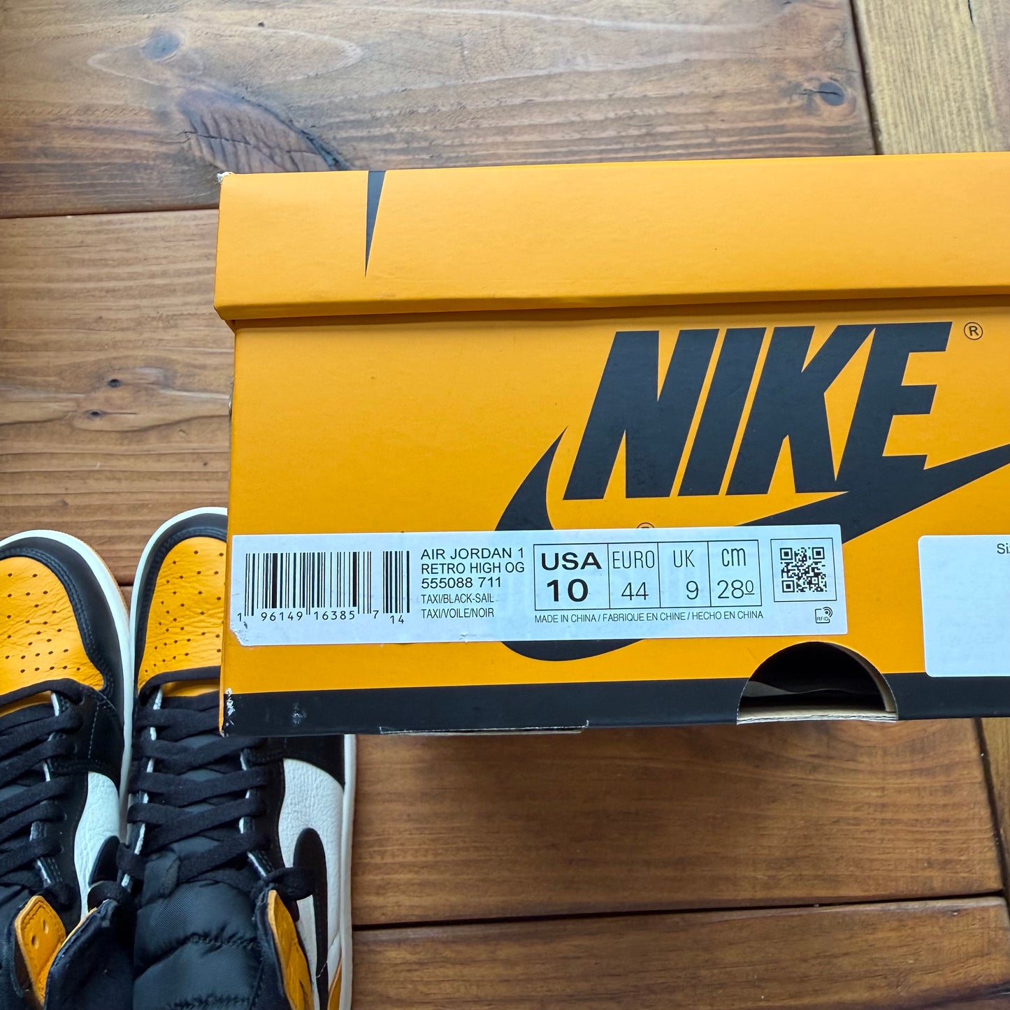 Talla 10 - Jordan 1 Retro High OG 'Yellow Toe' (Usadas)