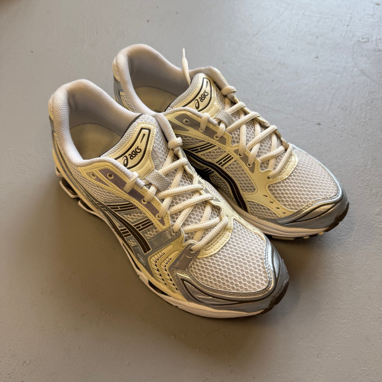 Size 9 - Asics Gel Kayano 14 'White Ivory' (Used/No Box)