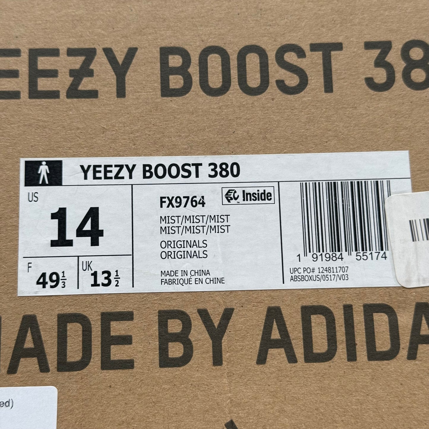 Talla 14 - Yeezy Boost 380 'Mist Non-Reflective' (Usado)