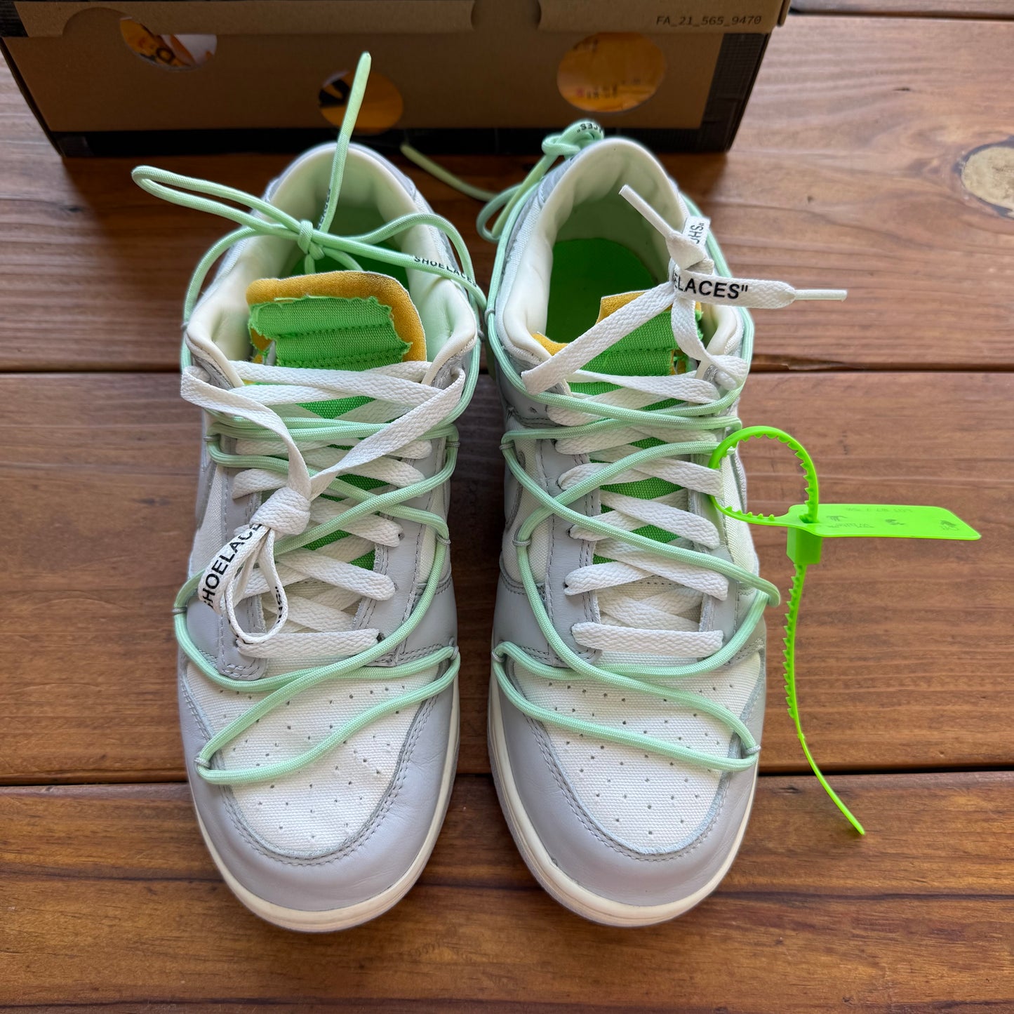 Größe 43 - Off-White x Dunk Low 'Lot 07 of 50' (Gebraucht)
