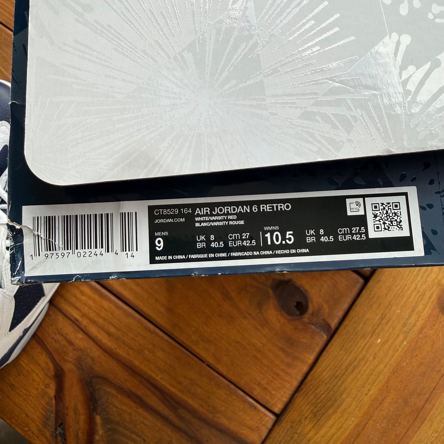 Size 9 - Jordan 6 Retro 'Olympic' 2024 (Used)