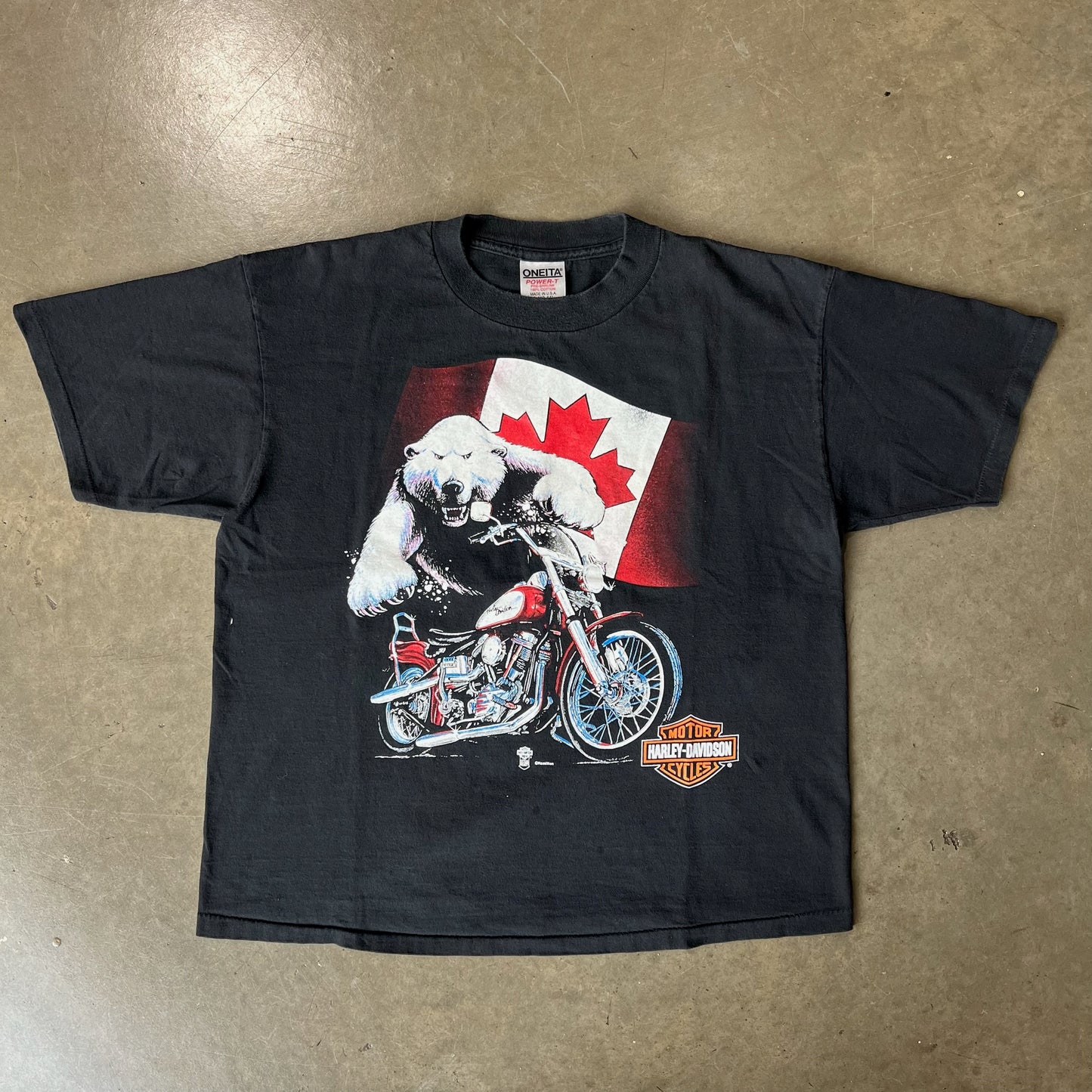 LARGE - Vintage Canada Harley Tee