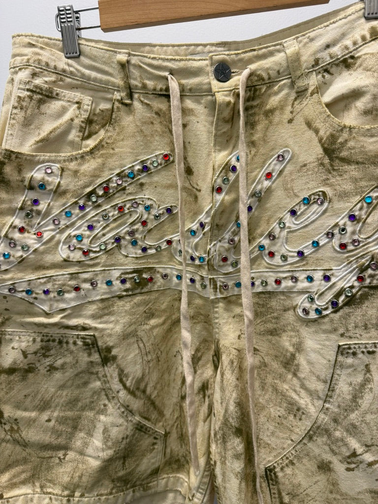 Size 32 - Vale Forever Reeses Jorts 'Dirt/Cream' (Pre-Owned)
