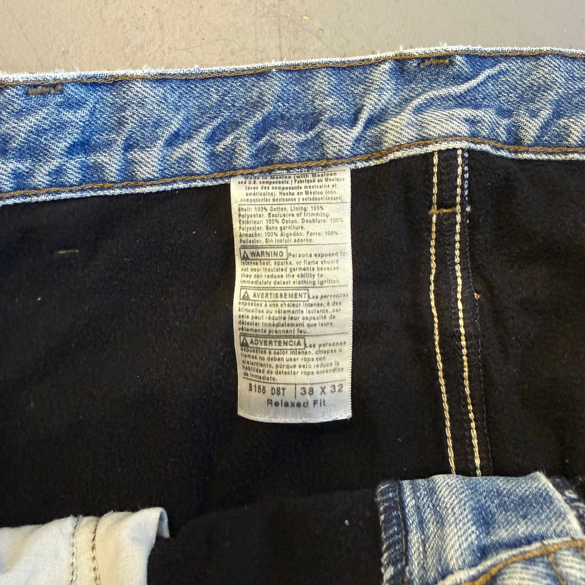 Vintage Carhartt Blanket-lined Carpenter Denim (Black) - Size 38x32