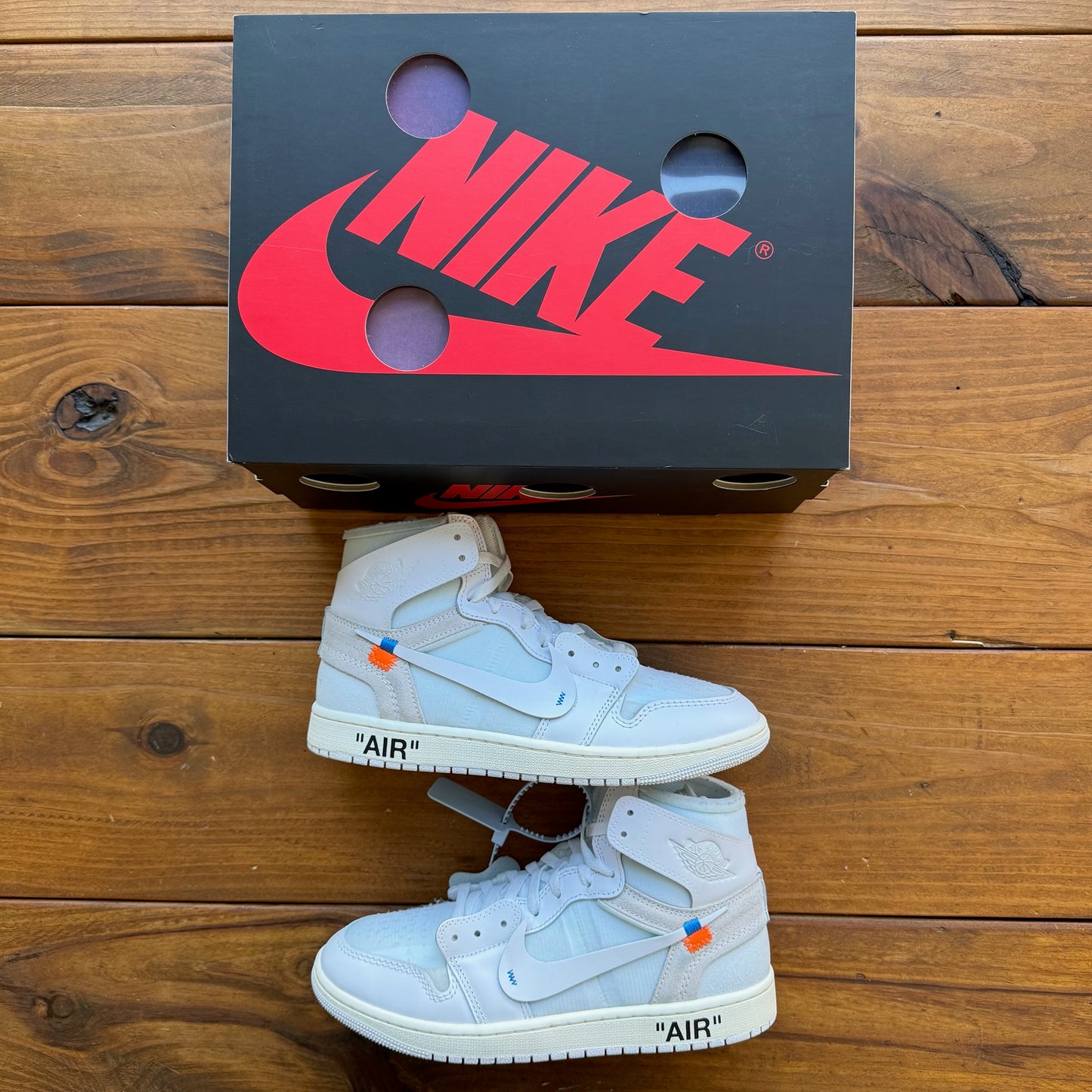Größe 43 - Virgil Abloh Archive x Jordan 1 Retro High OG 'Alaska' (Gebraucht)