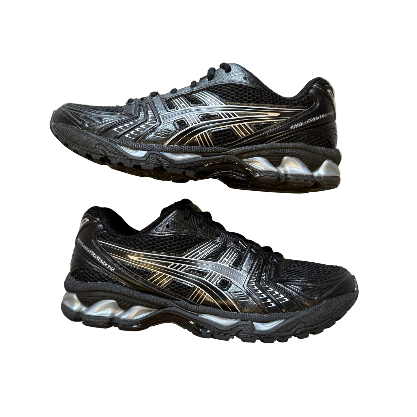 Size 9 - Asics Gel Kayano 14 'Black Pure Silver' (Used/No Box)