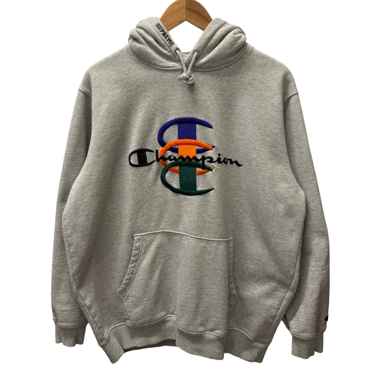 Supreme Champion Stacked C Hooded Sweatshirt (Pre-Owned) - Large