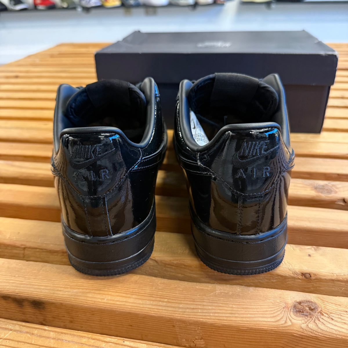 Nike Air Force 1 Low Patent Leather Premium 'Black' (Used) - Size 10.5