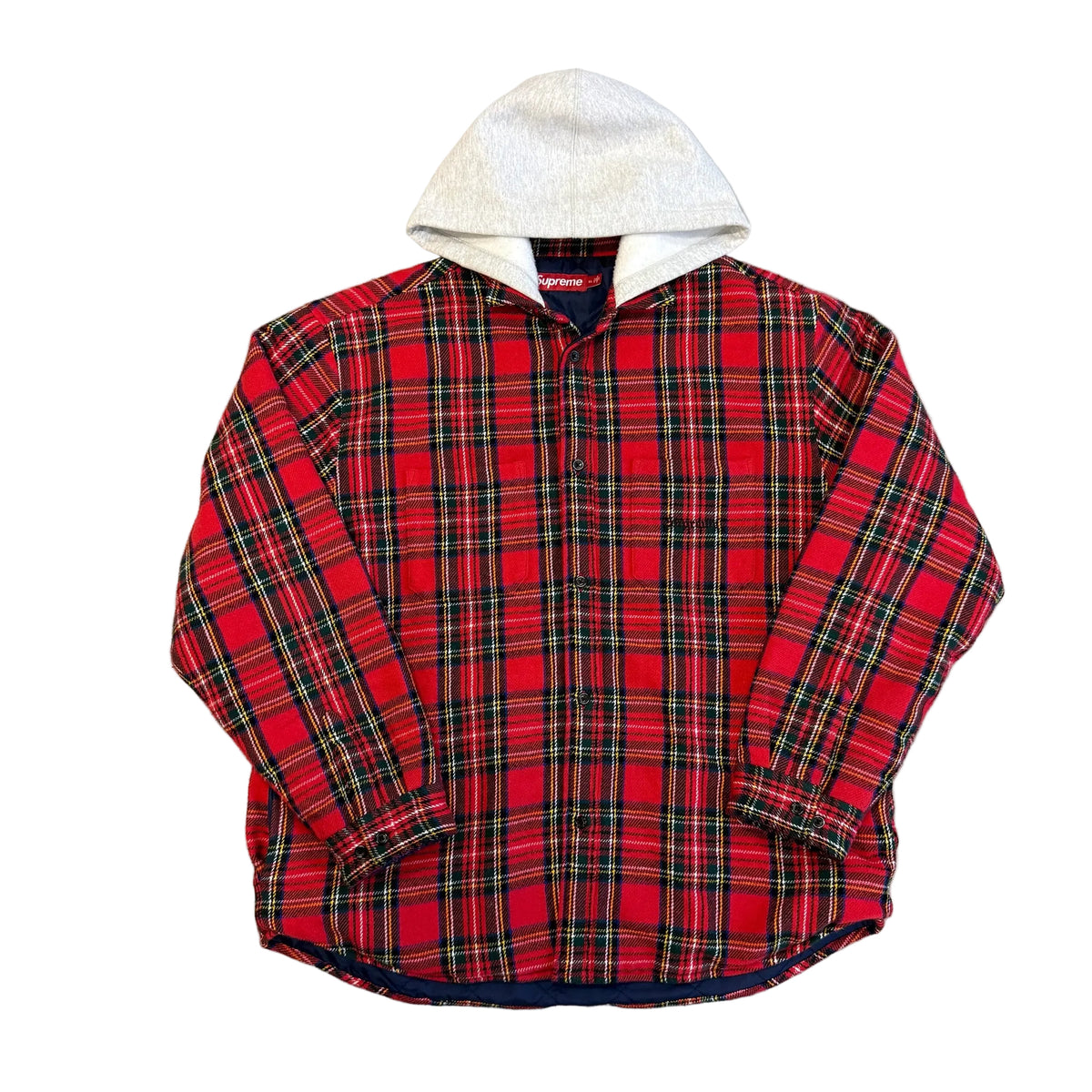Supreme Tartan Flannel Hooded Shirt (Pre-Owned) - XL