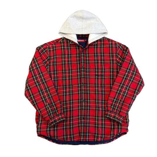 Supreme Tartan Flannel Hooded Shirt (Pre-Owned) - XL